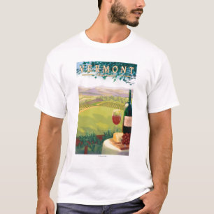 Camiseta Cena do país de VermontWine