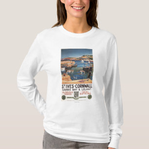 Camiseta Cena do porto com a menina e as gaivota Railway