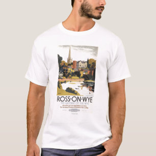Camiseta Cena do rio do poster britânico das estradas de