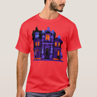 Camiseta Cena Fantasma de Mansão de Casa Assaltada Spooky p