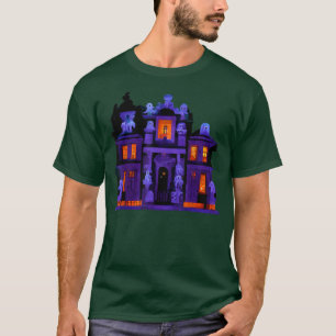 Camiseta Cena Fantasma de Mansão de Casa Assaltada Spooky p