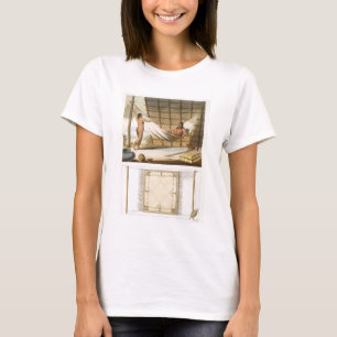 Camiseta Cena interior que descreve indianos (gravura da