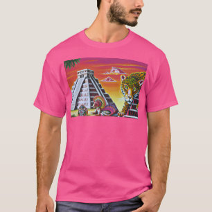 Camiseta Cena Mágica Chichen Itza Mayan Jaguar Longa