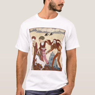 Camiseta Cena medieval por Georges Barbier
