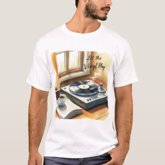 Camiseta Cena Musical do Jogador de Gravação Vintage Cozy