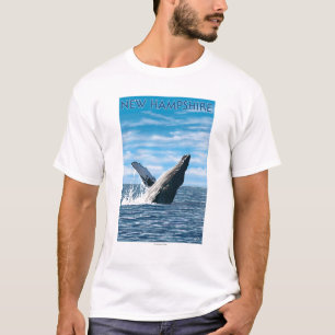 Camiseta Cena nova da baleia de HampshireHumpback