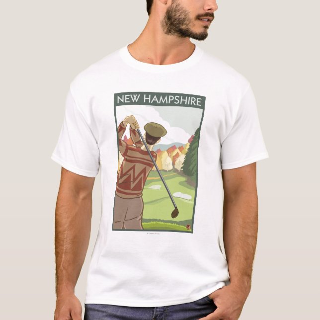 Camiseta Cena nova de HampshireGolfing (Frente)