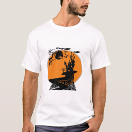 Camiseta Cena Silhouette da Casa Assombrada