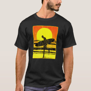 Camiseta Cena Sunset legal de Surfer de Praia de Verão