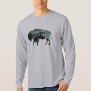 Camiseta Cenário da natureza do bisonte do búfalo de