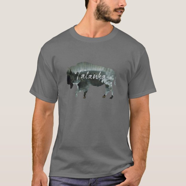 Camiseta Cenário da natureza do bisonte do búfalo de (Frente)