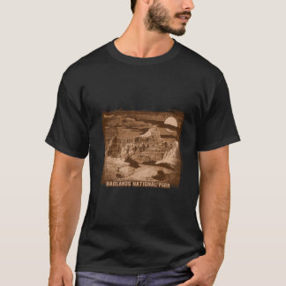Camiseta Cenário de Fronteira Histórica em Sepia Vintage Gr