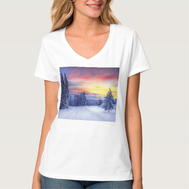 Camiseta Cenário de inverno (Frente)
