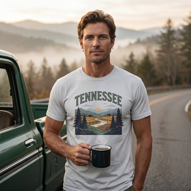 Camiseta Cenário de Paisagem do Tennessee (Criador carregado)