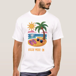 Camiseta Cenário de praia de Verão mínimo - personalizável