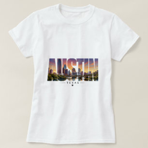 Camiseta Cenário de viagem da orla do rio Austin Texas
