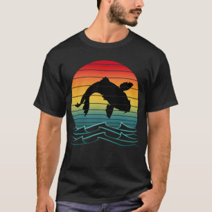 Camiseta Cenário do pôr do sol com carpas Koi vintage