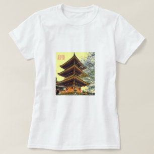 Camiseta Cenário encolhido japonês viagem do Japão