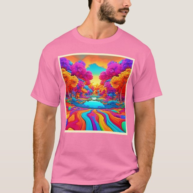 Camiseta Cenário Fantástico Colorido (Frente)