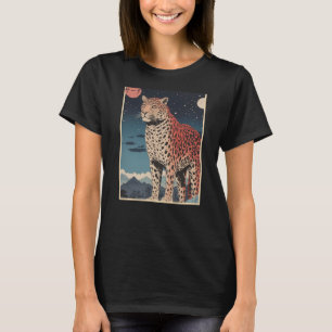 Camiseta Cenário Japonês Vintage Animal Selvagem Guepardo K