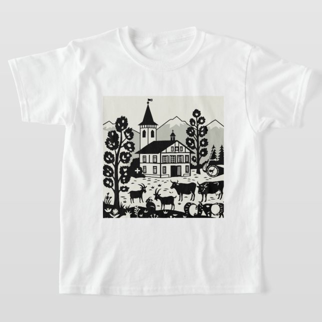 Camiseta Cenário montanhoso pitoresco (Postura )
