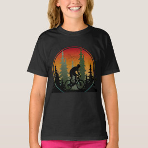 Camiseta Cenário natural de bicicleta solar