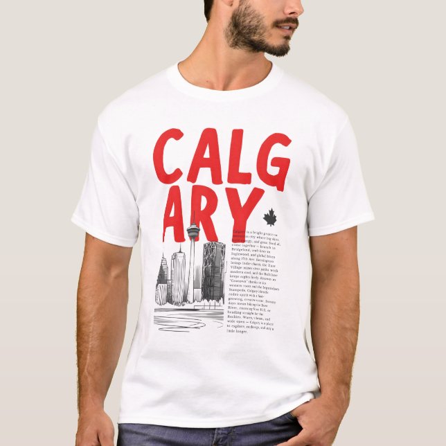 Camiseta Cenário urbano de Calgary Alberta  (Frente)