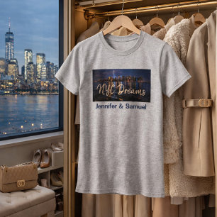 Camiseta Cenário urbano sonhador sonhos de Nova York