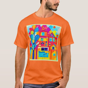 Camiseta Cenário Urbano Vibrante Arte Sonho