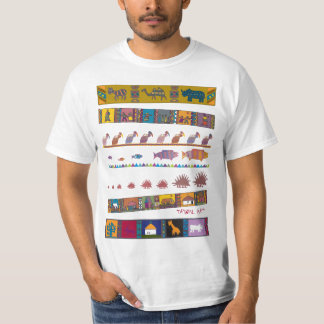 Camiseta Cenas tribais africanas da arte