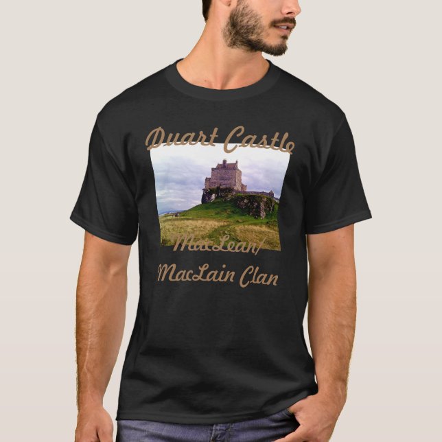 Camiseta Cênico do Castelo Duart do Clã escocês Maclean (Frente)