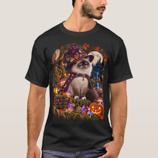 Camiseta Cenizo – Mystic Wizard Cat Halloween