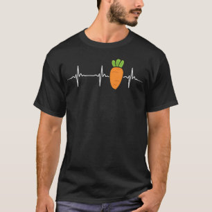 Camiseta Cenoura Coração Batida Cenoura Engraçada Vegetal