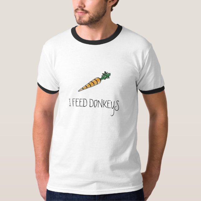 Camiseta cenoura, EU ALIMENTO ASNOS (Frente)