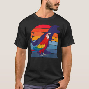 Camiseta Cenoura I Tyrannosaurus Rex I Scarlet Macaw