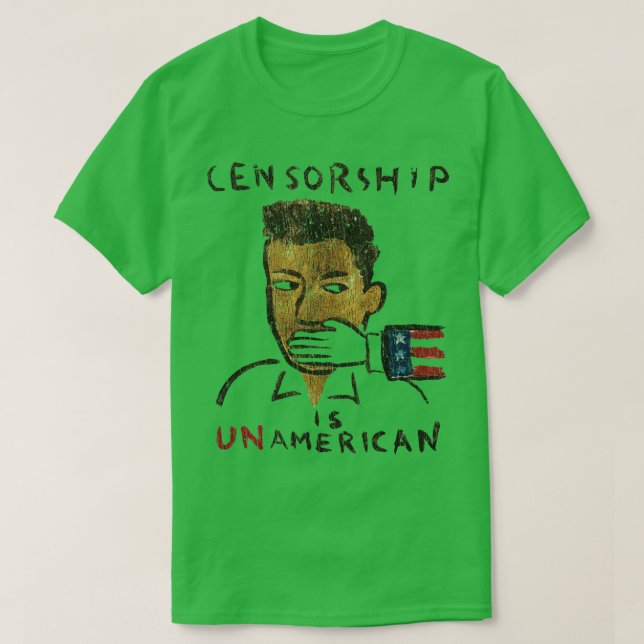 Camiseta Censura é UnAmerican 1990 (Frente do Design)