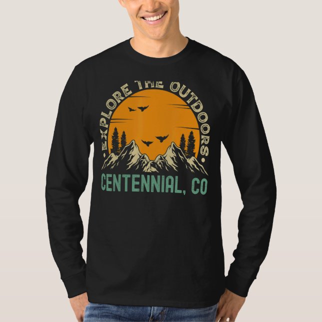 Camiseta Centennial Colorado Explora O Exterior (Frente)