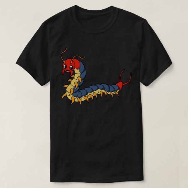 Camiseta Centopeia kawaii (Frente do Design)