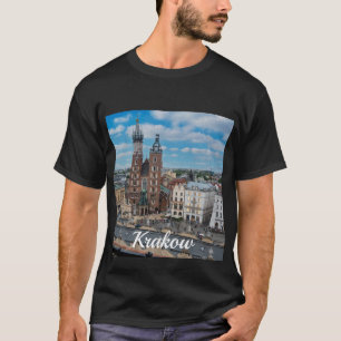Camiseta Centro da cidade de Cracóvia a partir de cima em P