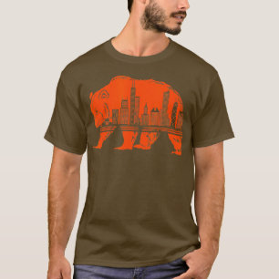 Camiseta Centro de Chicago Skyline Illinois Pride 1
