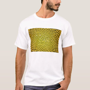 Camiseta Centro de girassol gigante (Helianthus annuus)