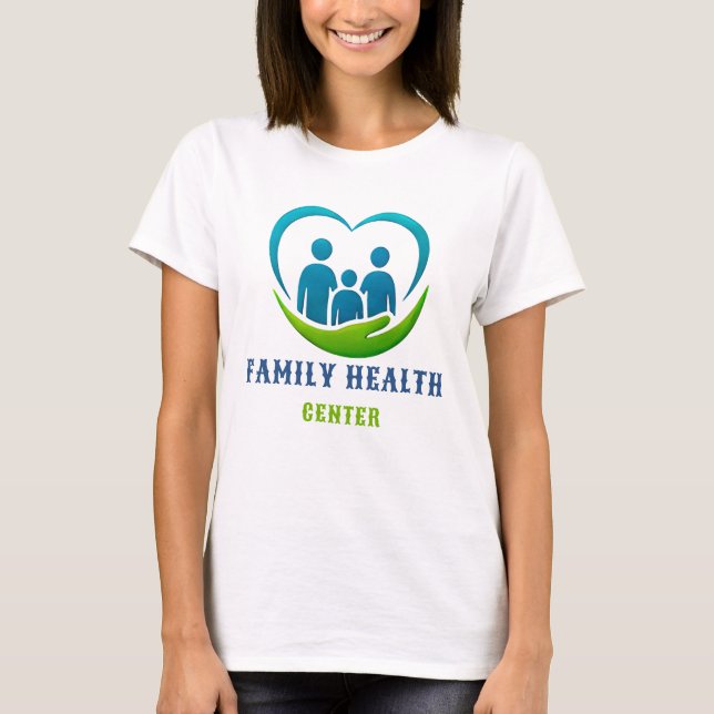 Camiseta 👨‍👩‍👧 Centro de Saúde Familiar Para Prática Méd (Frente)