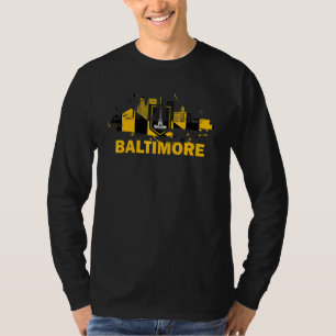 Camiseta Centro de Sinalizador da Cidade de Baltimore Skyli