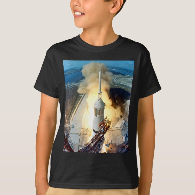 Camiseta Centro Espacial Kennedy do lançamento da aterragem (Frente)