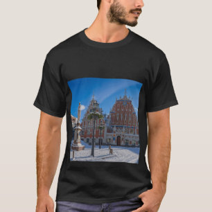 Camiseta Centro histórico de cidades em Riga, Letónia