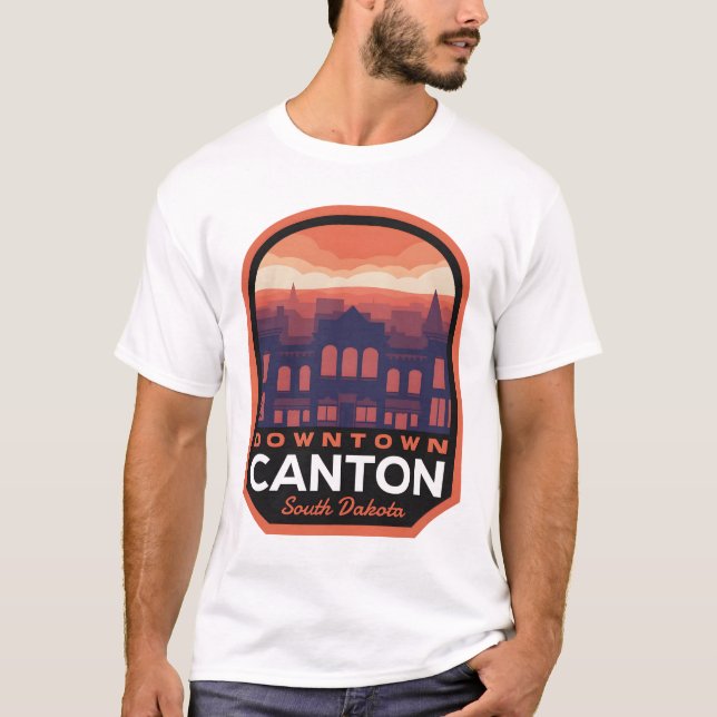 Camiseta Centro Histórico de Dakota do Sul de Cantão (Frente)
