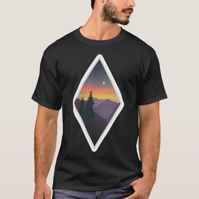 Camiseta Centro-Oeste de Moonrise Geométrica Ativa (Frente)