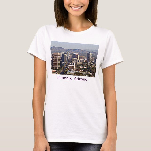 Camiseta Centro View of Phoenix, Arizona (Frente)