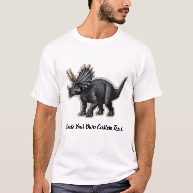 Camiseta Centrosaurus Dinossauro Crie Seu Próprio Texto Per (Frente)