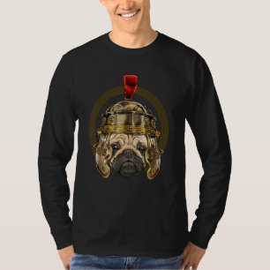Camiseta Centurion Pug Roma Antiga Império Romano Puppy Pug